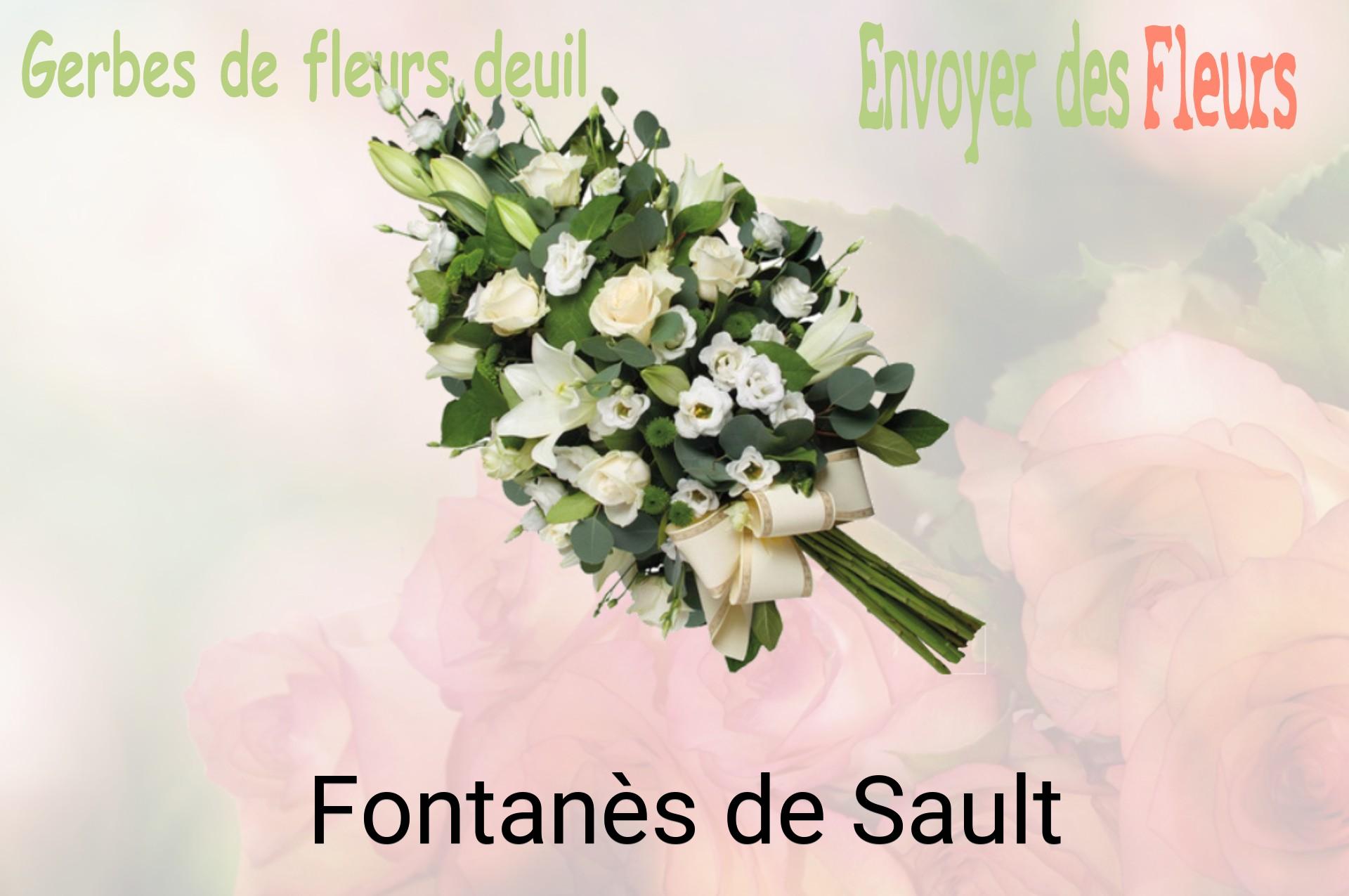 Gerbe de fleurs de deuil livrée à Fontanès-de-Sault